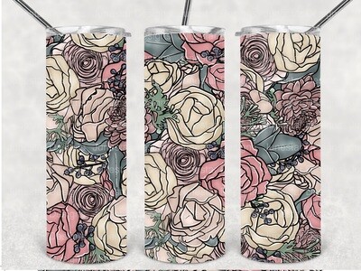 Floral tumbler