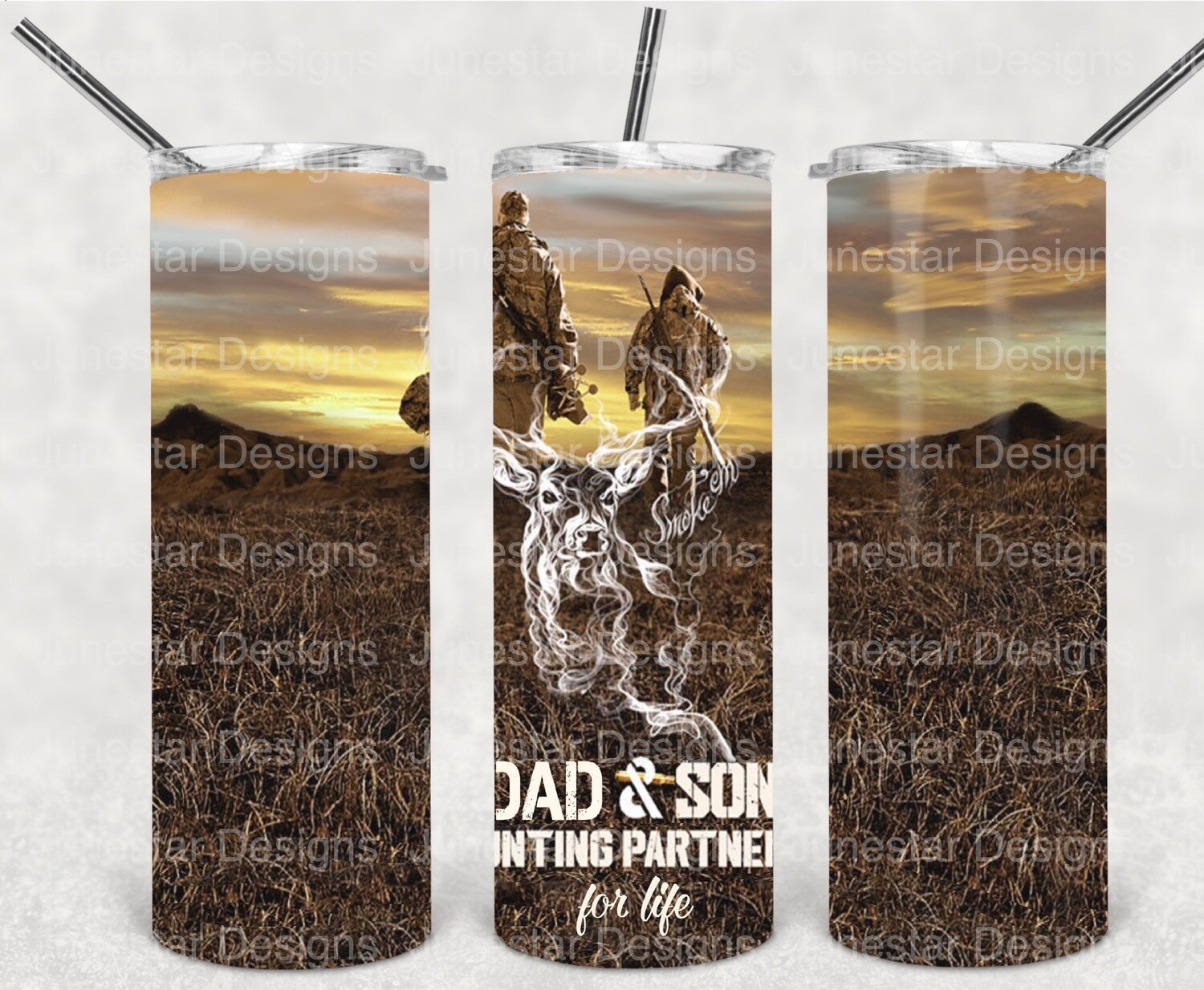 Dad and son hunting tumbler