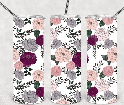Pastel floral tumbler