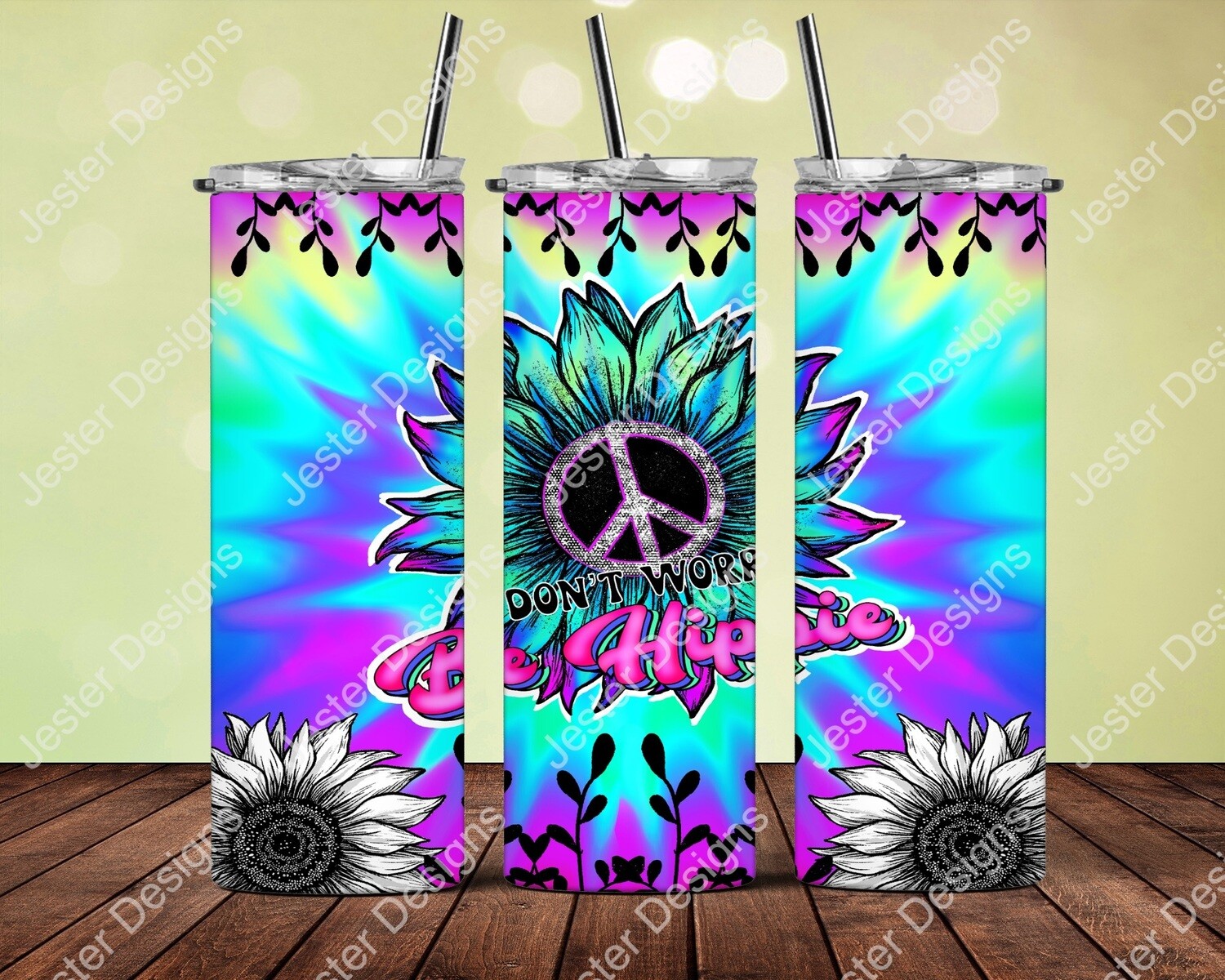 Don&#39;t worry be hippie tumbler