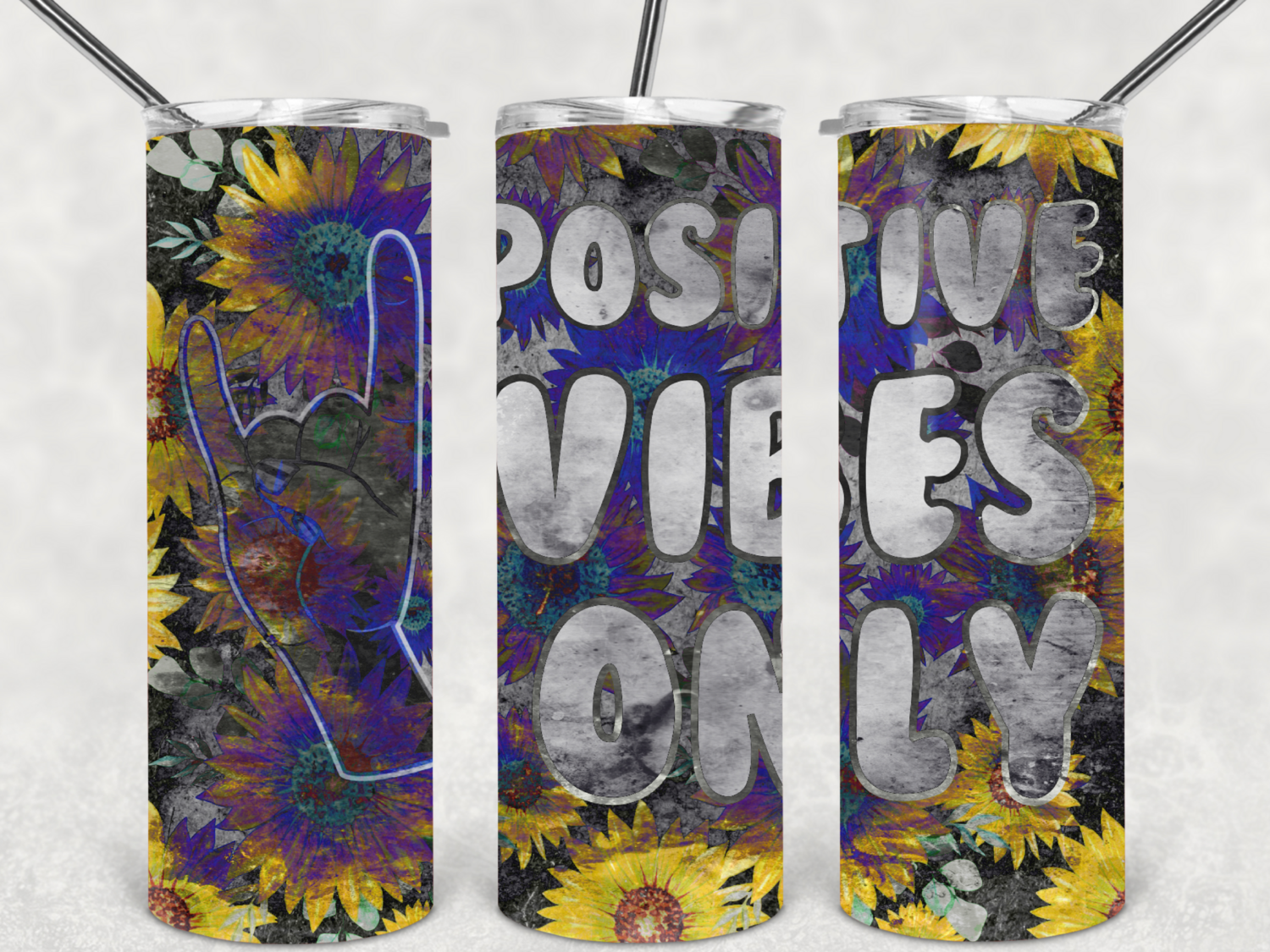 Positive vibes tumbler