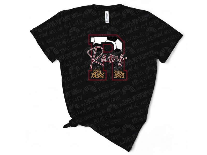 Rams Soccer Shirt (red outline)