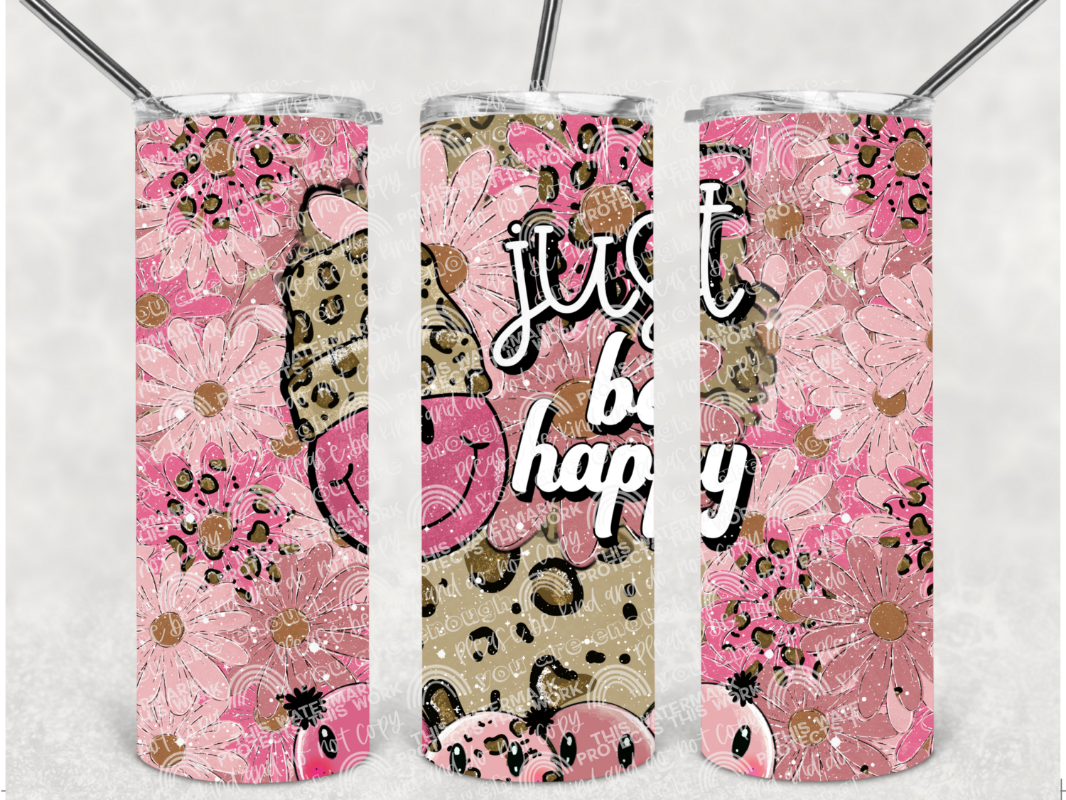 Just be happy tumbler