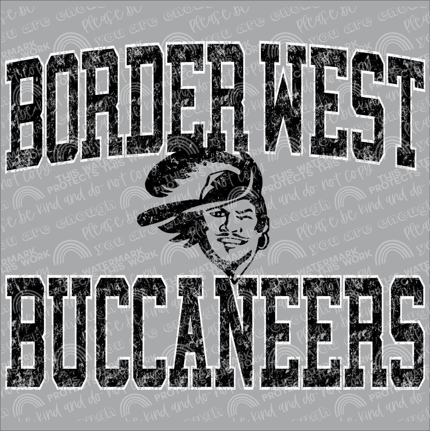 Border west Buccaneer Black design