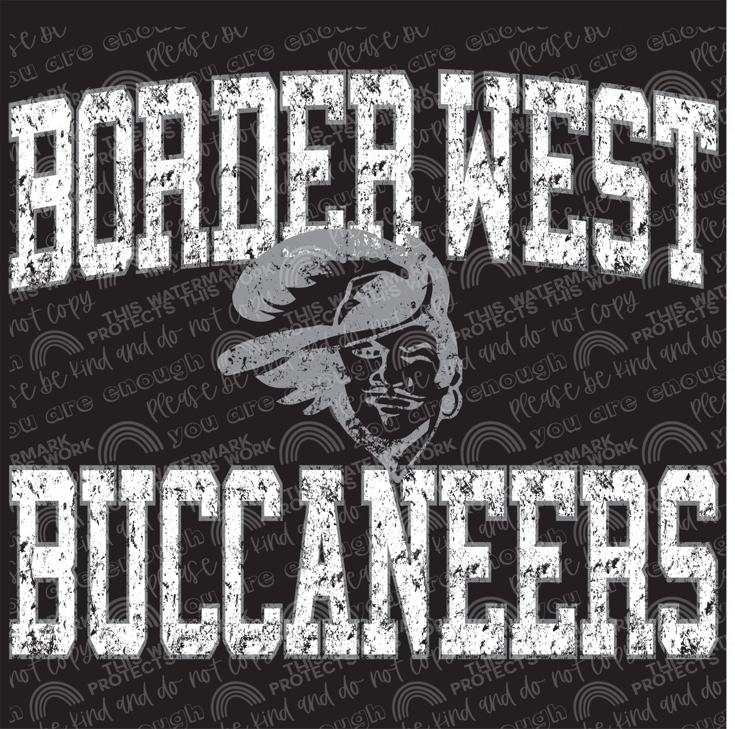Border west Buccaneer white design