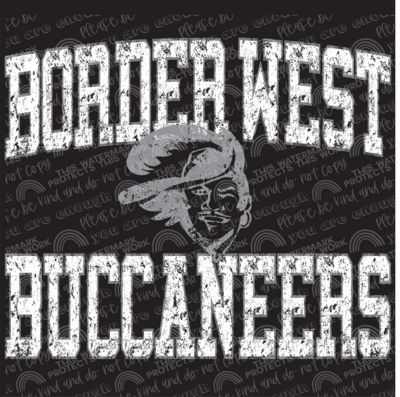 Border west Buccaneer white design