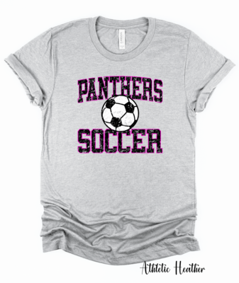 Pink Panthers distressed soccer