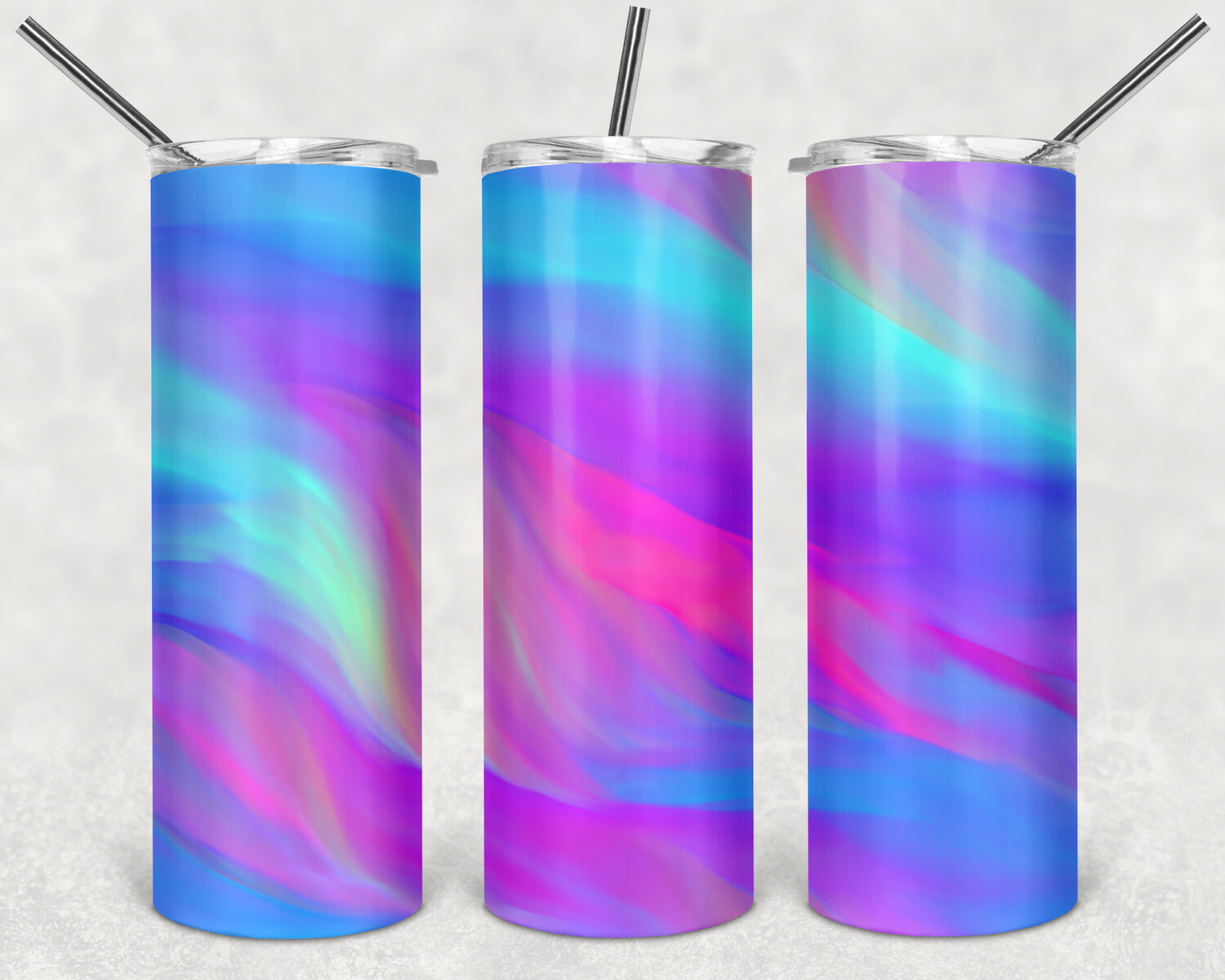 Neon watercolor (N6) tumbler