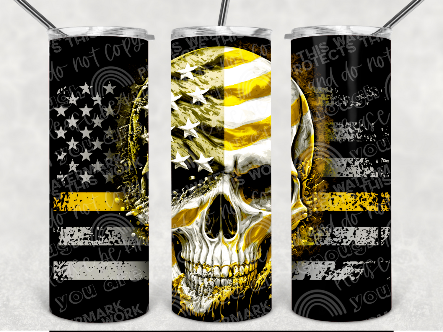 Yellow line Skull transfer