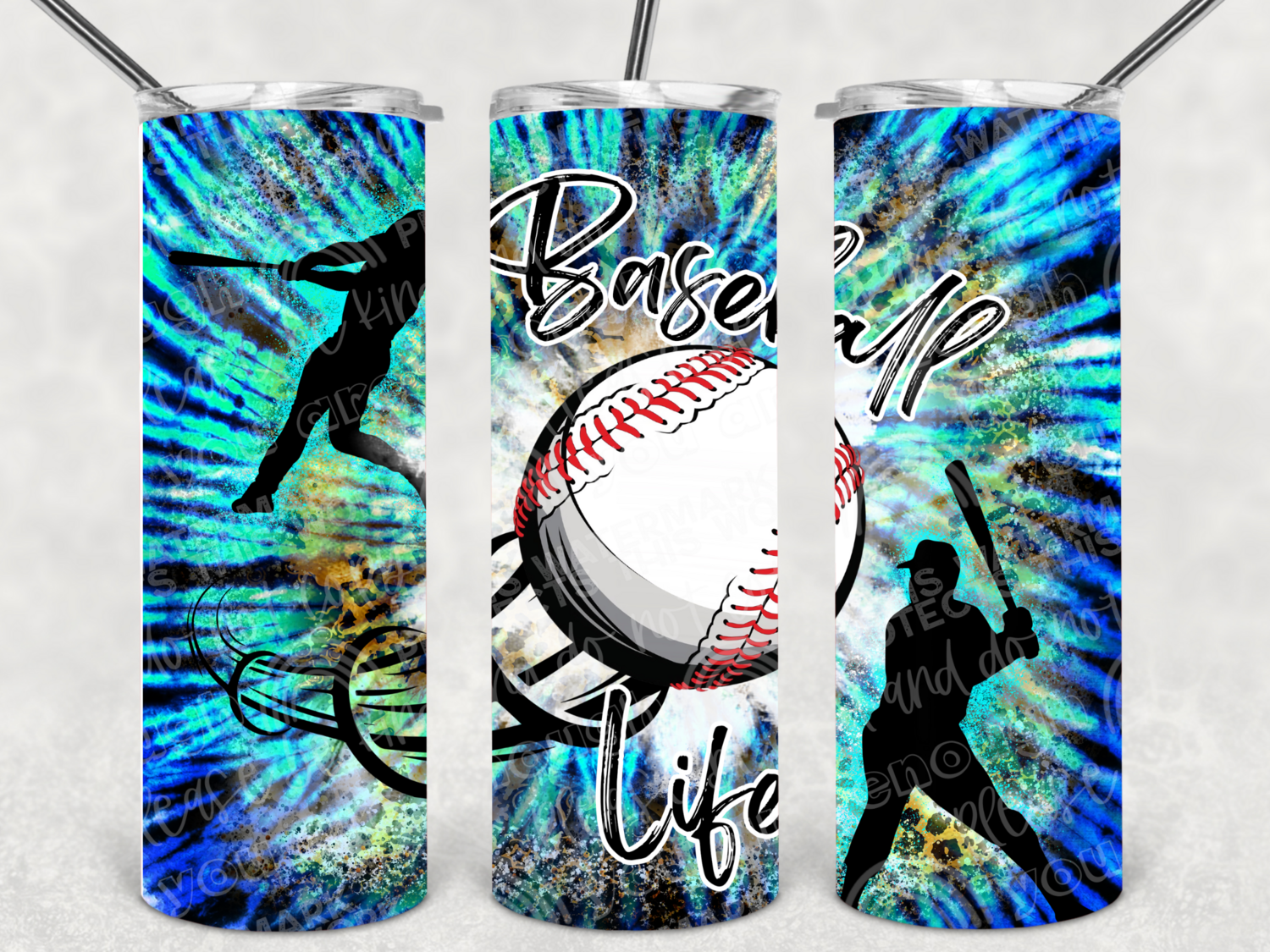 Baseball life blue transfer