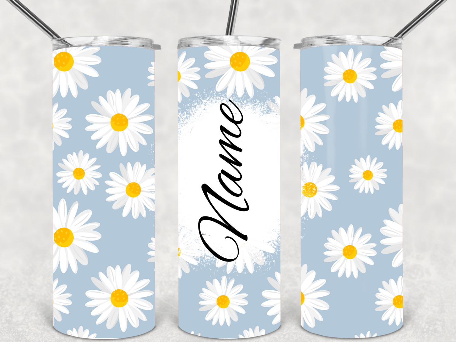 Daisy personalized name tumbler