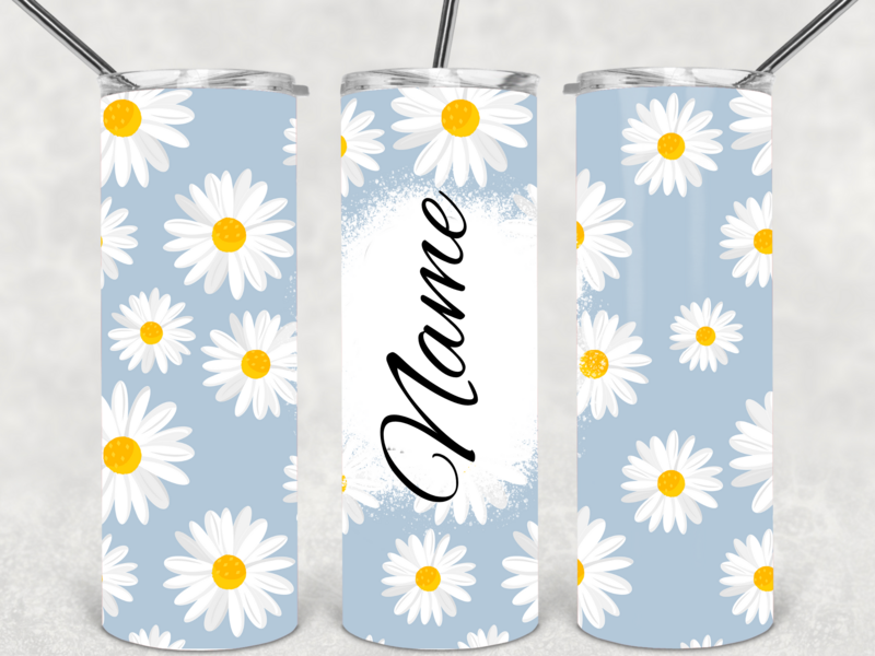 Daisy personalized name tumbler