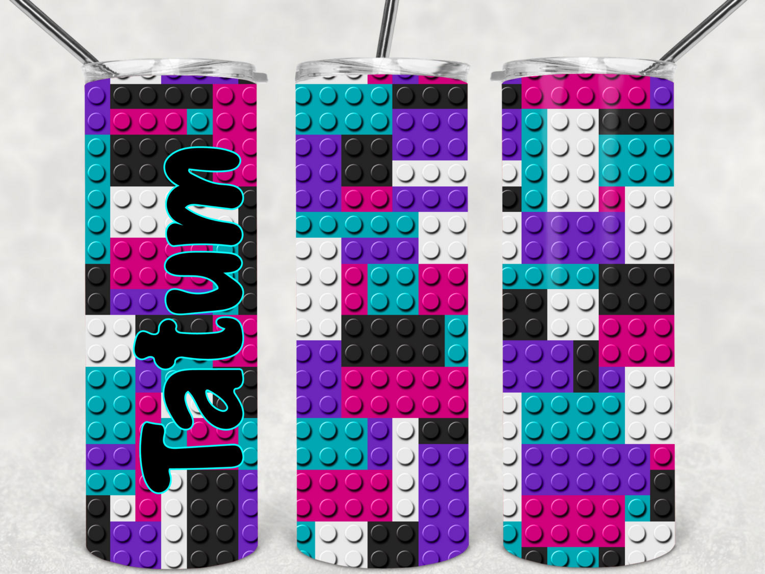 Personalized lego tumbler