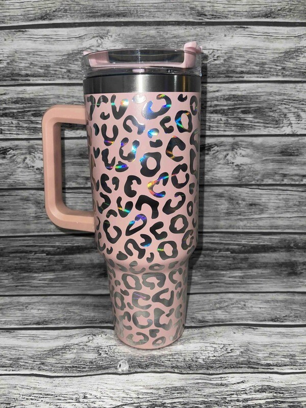 Light pink leopard 40oz