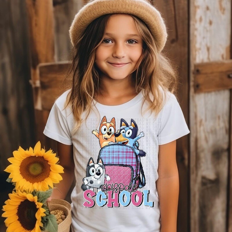 Back to school- Girls bluey