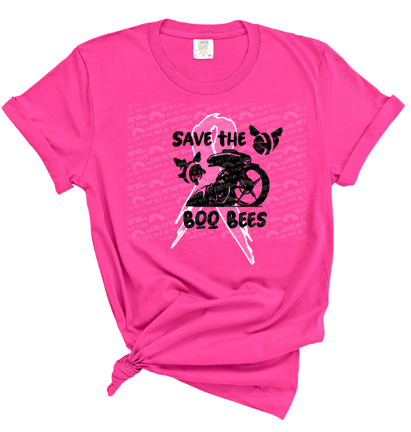 Save the boo bees white outline