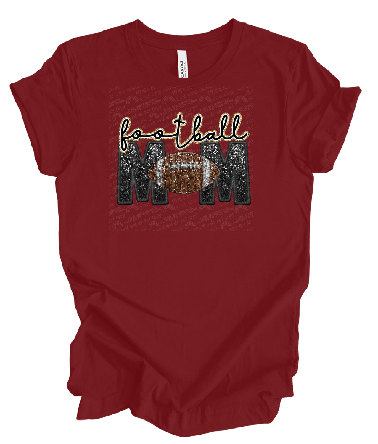 Football mom (Faux glitter)