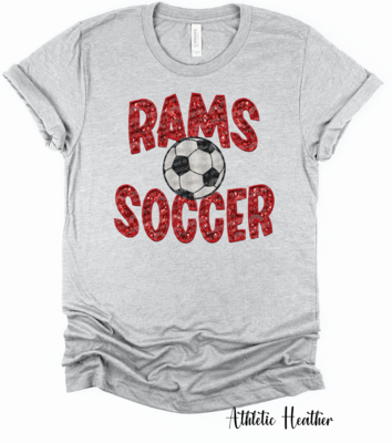 Rams Soccer FAUX sequin