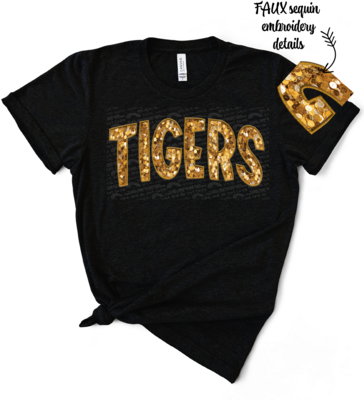 Tigers (Faux Sequin Embroidery)