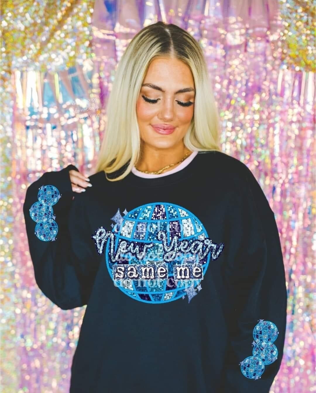New year same me (FAUX sequin)