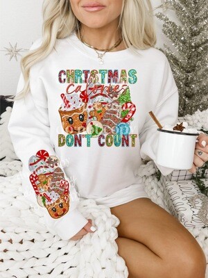 Christmas calories don&#39;t count (FAUX sequin)