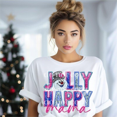 Jolly happy Mama (FAUX sequin)