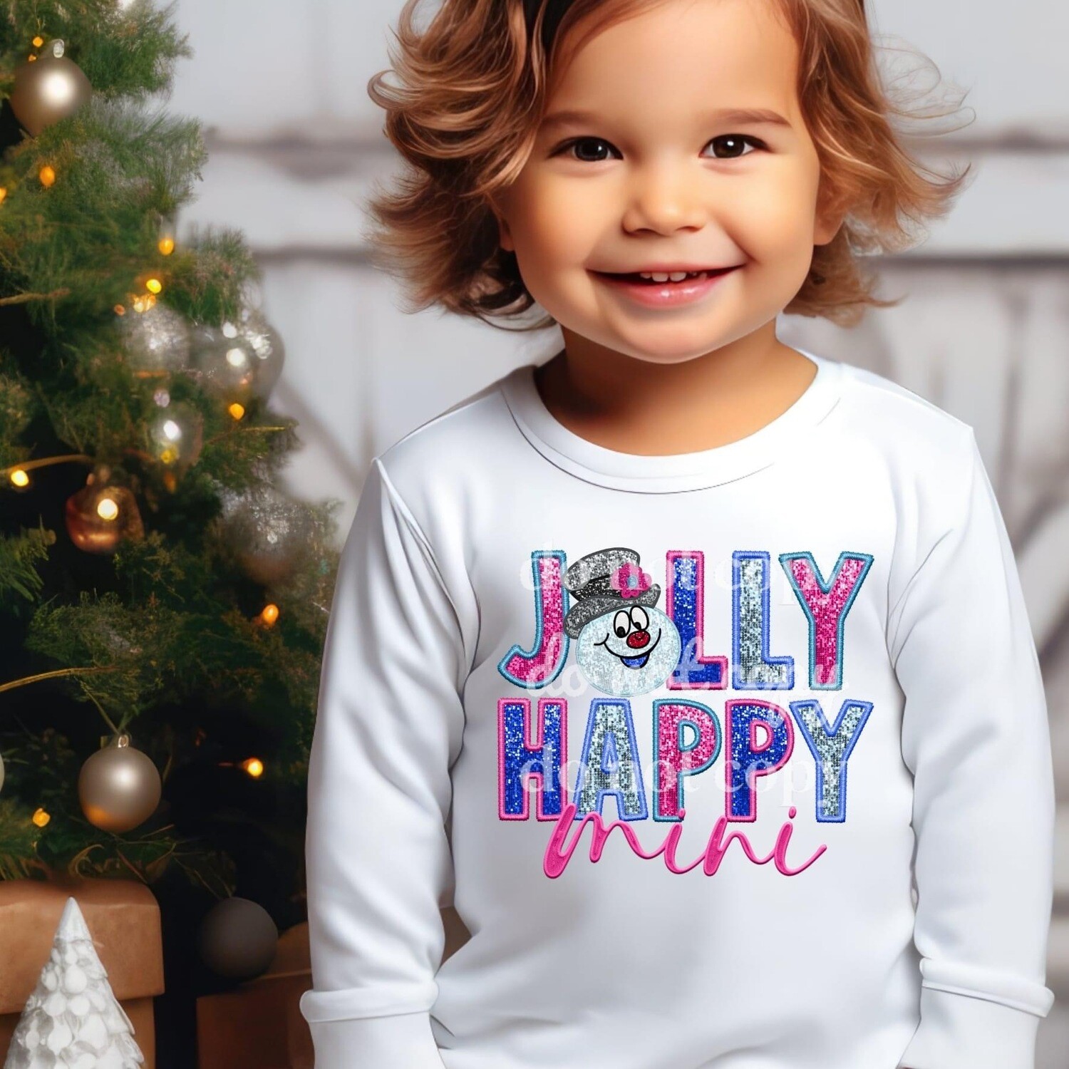 Jolly happy mini (FAUX sequin)