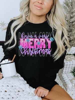 Have yourself a merry Christmas (faux sequin and embroidery)