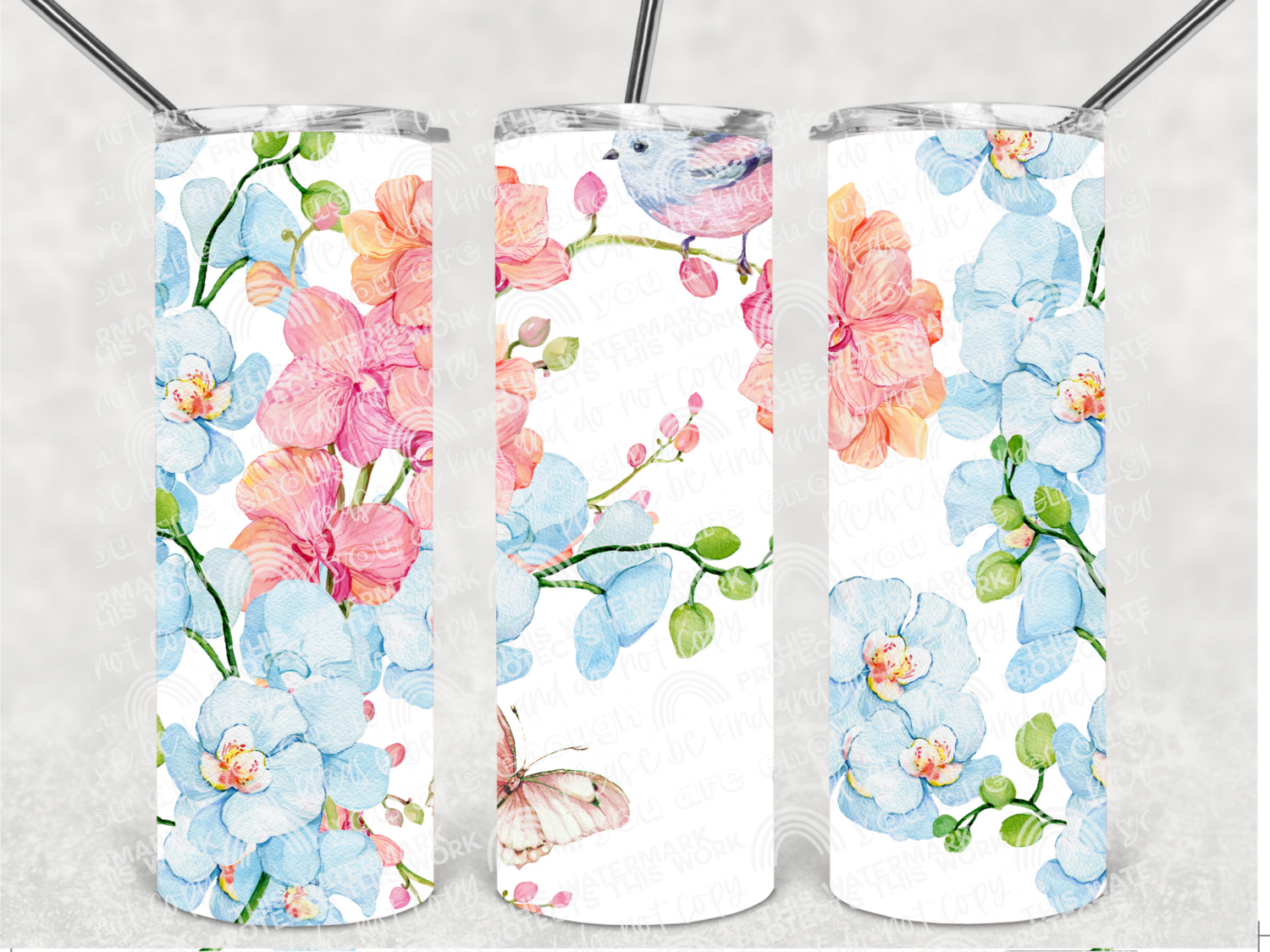 Floral tumbler
