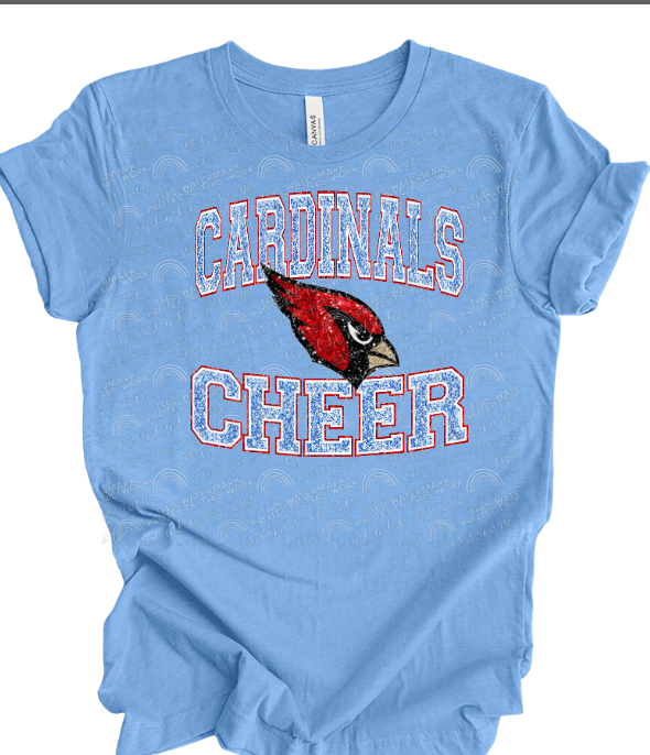 Cardinals Cheer (faux sequin)
