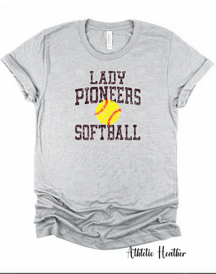 Custom Lady Pioneers softball design