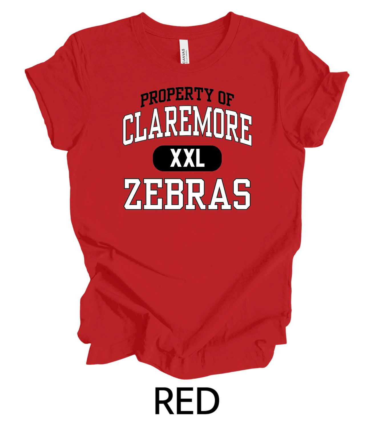 Claremore Zebras shirt (red)
