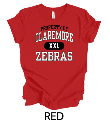 Claremore Zebras shirt (red)