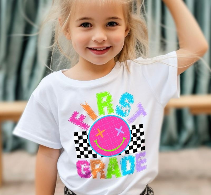 Neon smile grade shirts