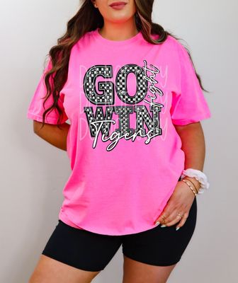 Go fight win Tigers (Faux Rhinestone)