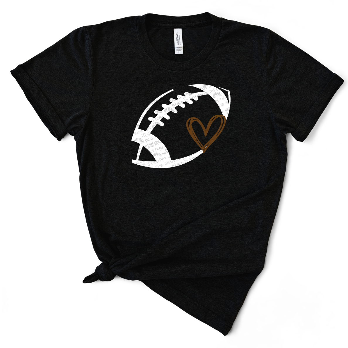 Football scribble heart