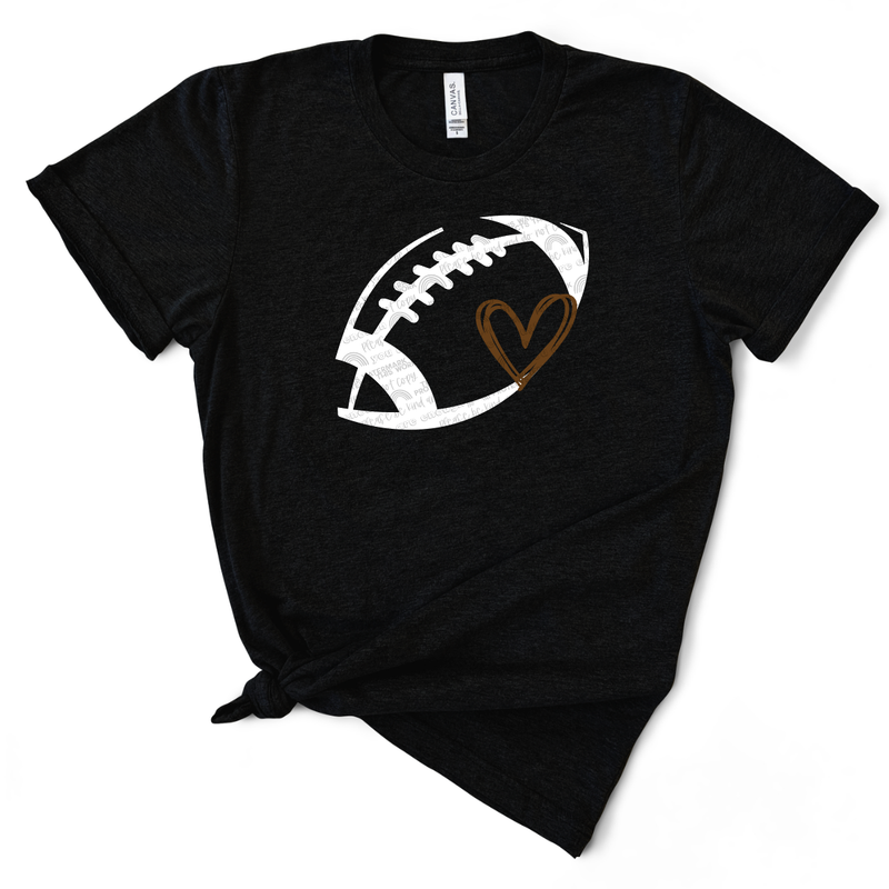 Football scribble heart