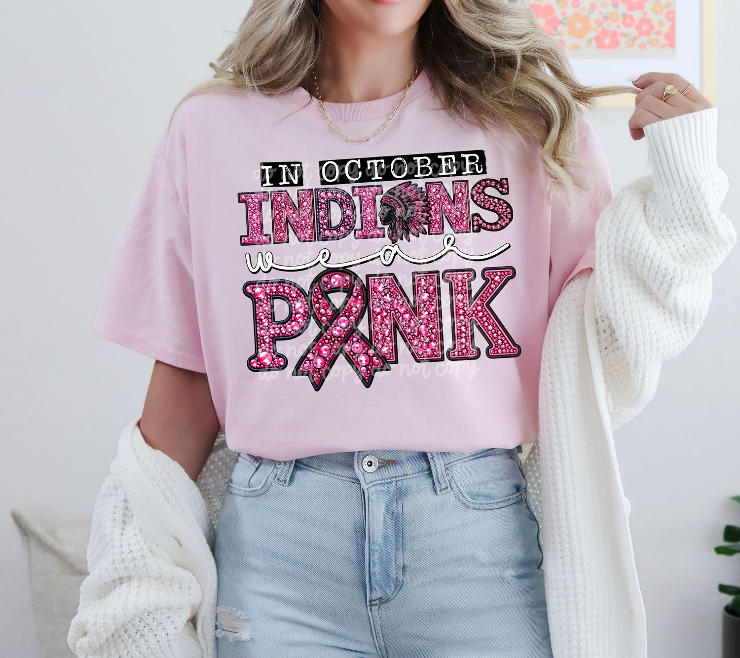 In October Indians wear pink