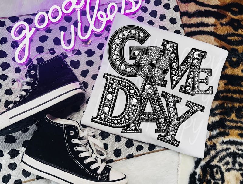 Game day soccer (faux rhinestone) shirt