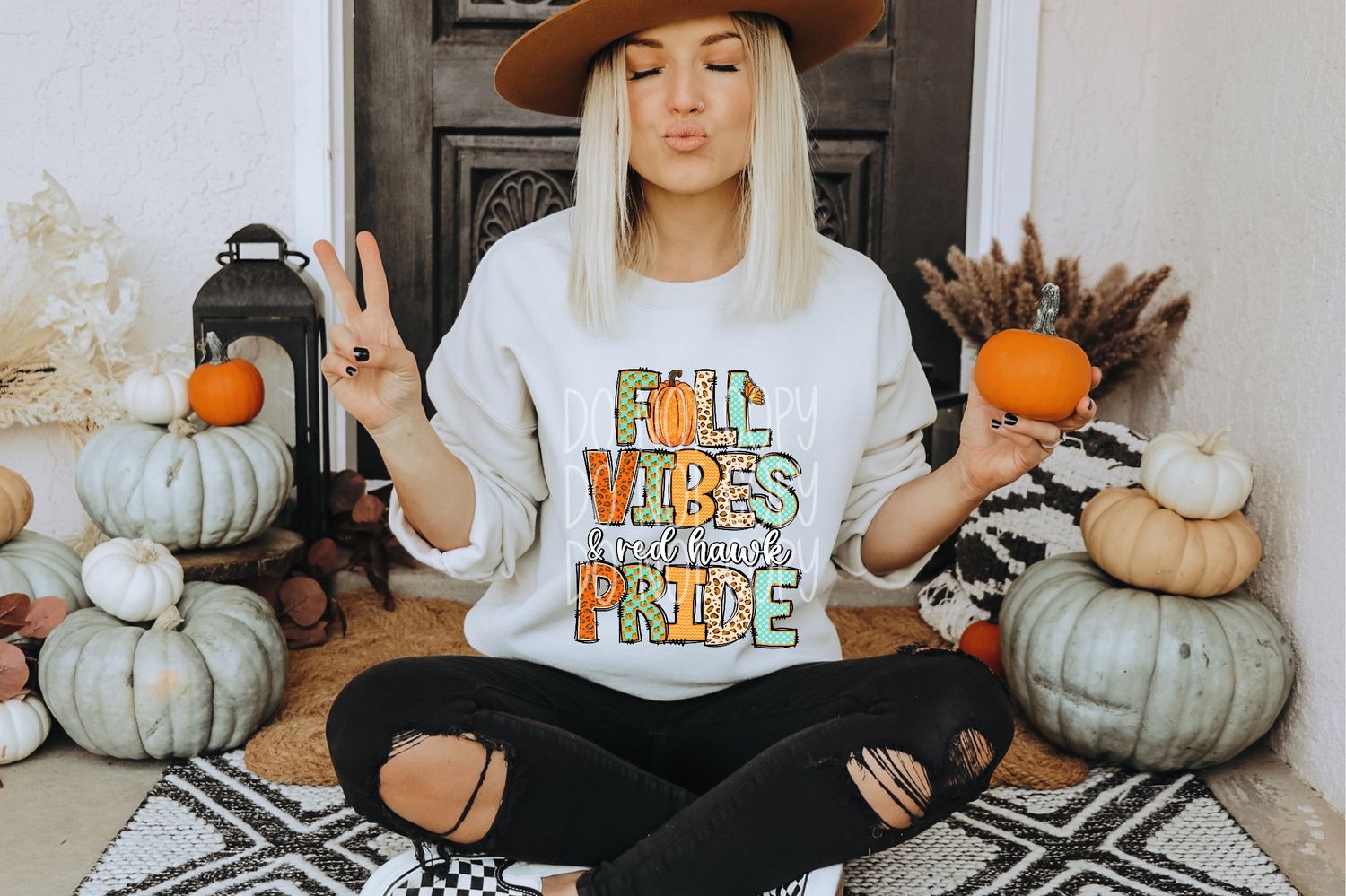 Fall vibes and Redhawks pride shirt