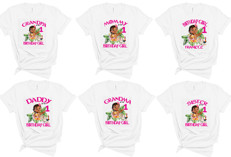 TraNiece family birthday shirts