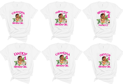 TraNiece family birthday shirts