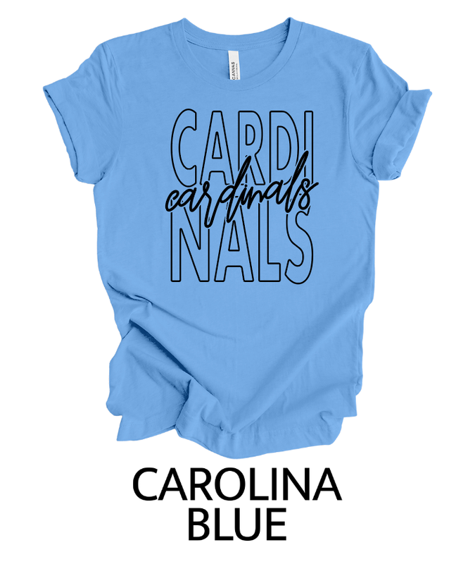 Cardinals outline typography