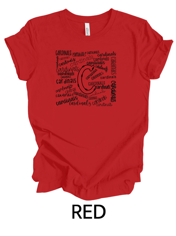 Cardinals outline typography