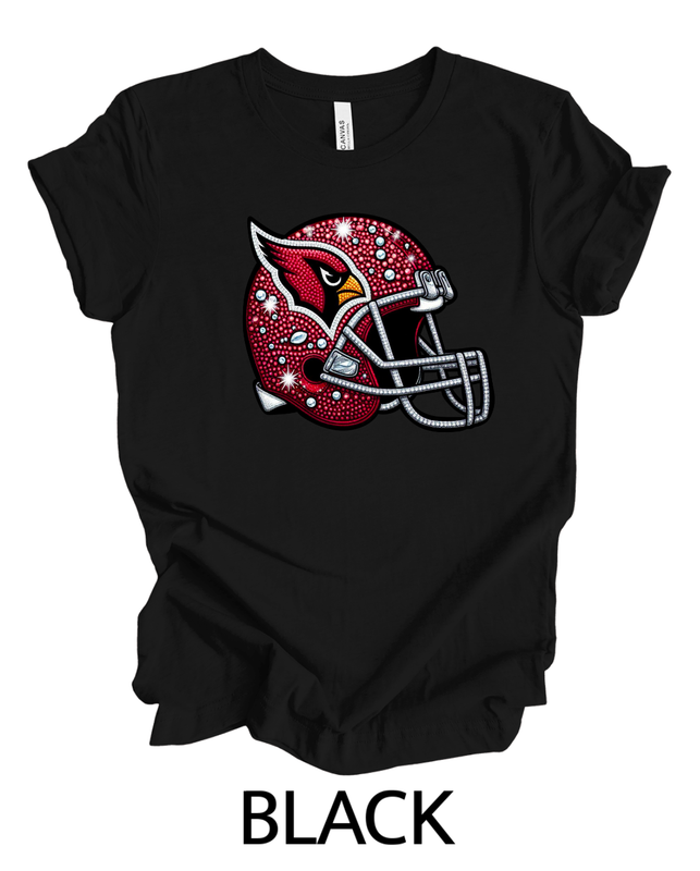 Cardinals faux rhinestone helmet