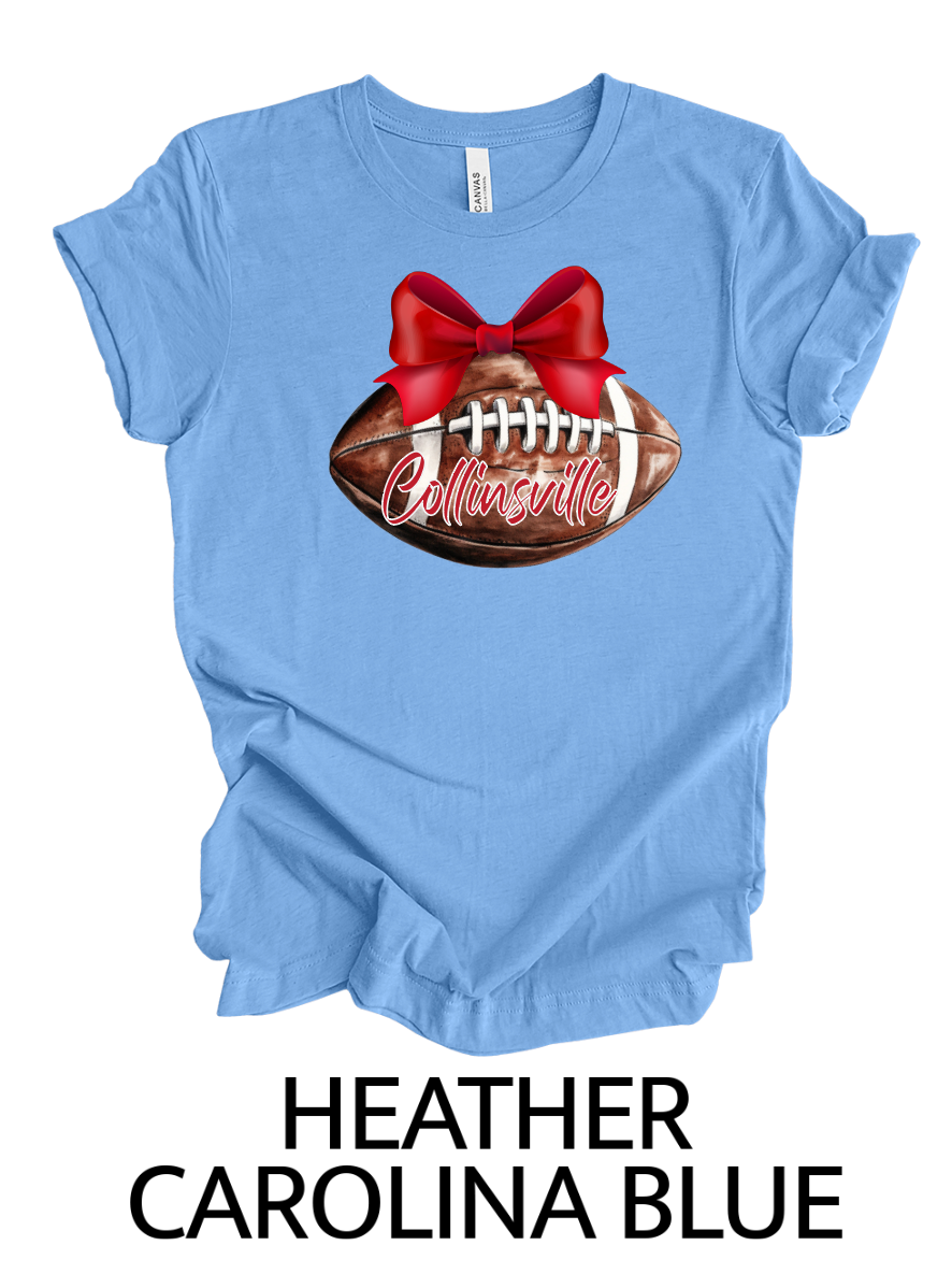 Collinsville football coquette bow shirt