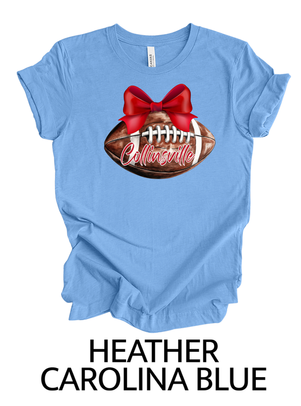 Collinsville football coquette bow shirt