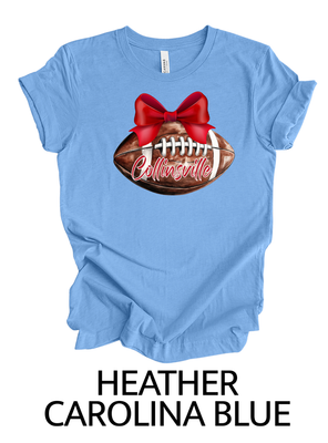Collinsville football coquette bow shirt