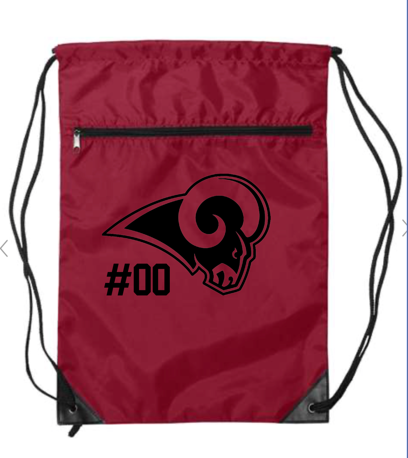 Ram drawstring bag (red)