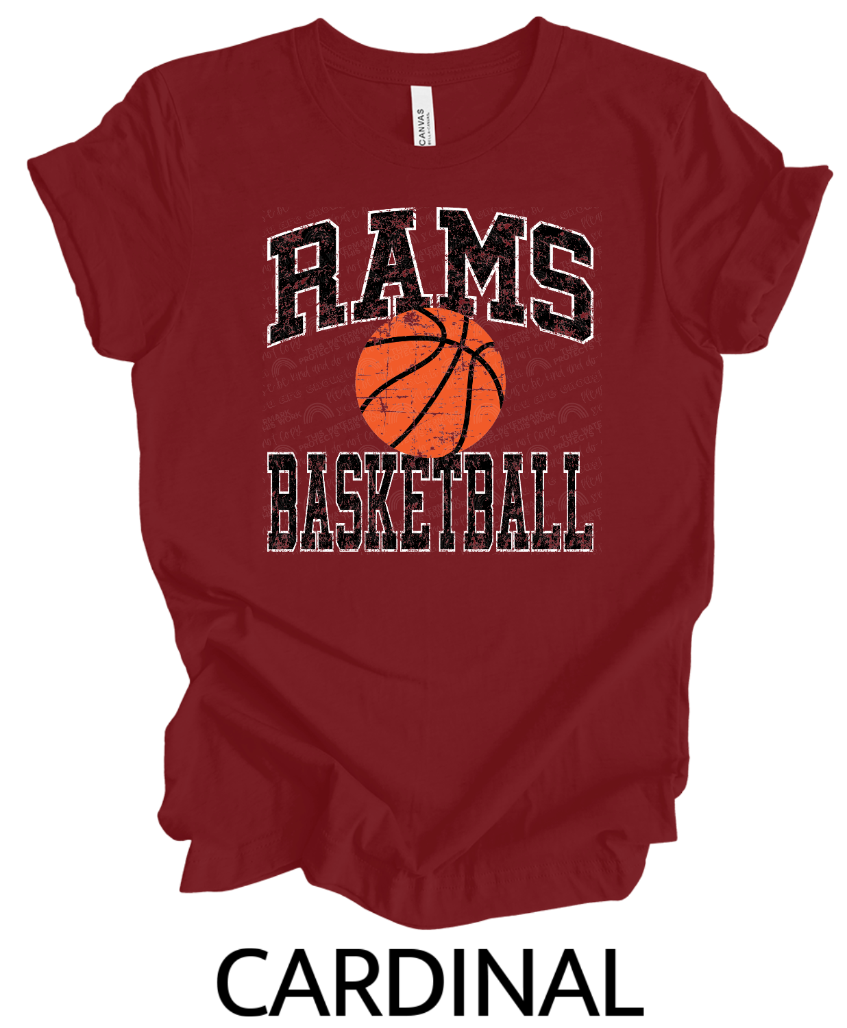 Rams basketball distressed